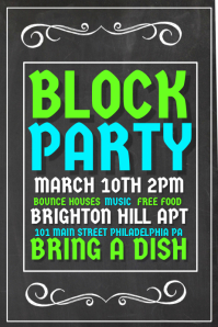 15 910 customizable design templates for block party bash