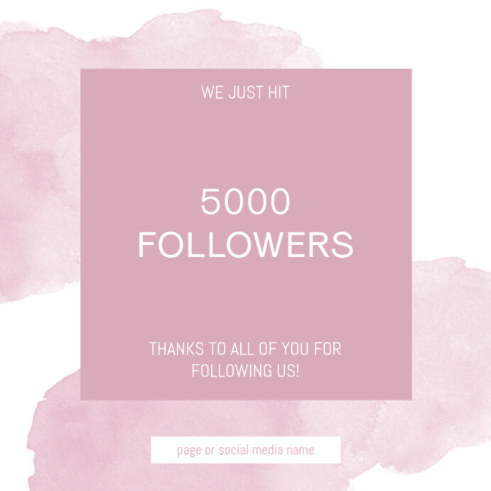 Blog Facebook Instagram Followers Announcement Template