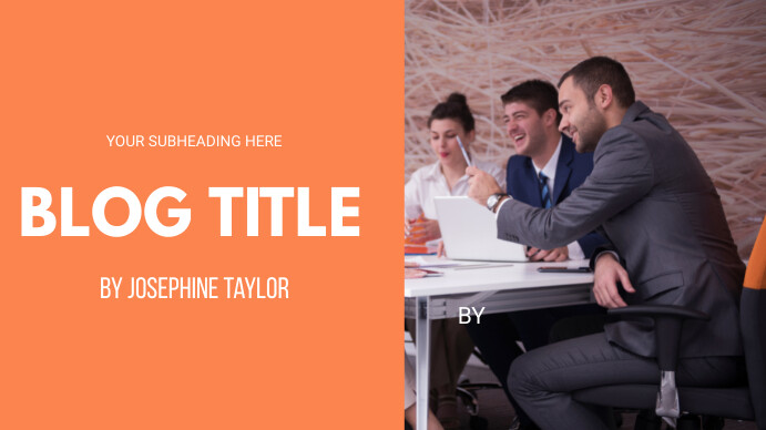 Blog flyer งานนำเสนอ Presentation (16:9) template
