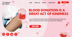 Weiß Blood Donation Awareness Facebook 共享图片 Template