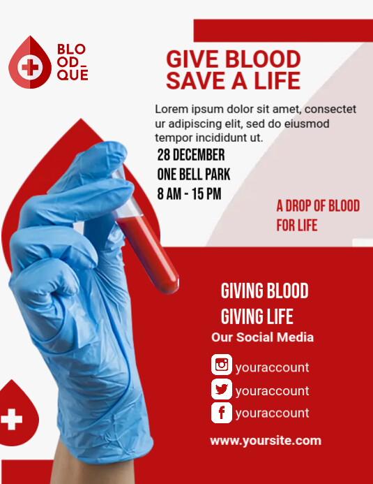 Blood Care Donation Flyer Template PosterMyWall