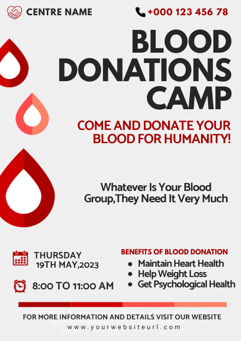 blood donation,blood camp A4 template