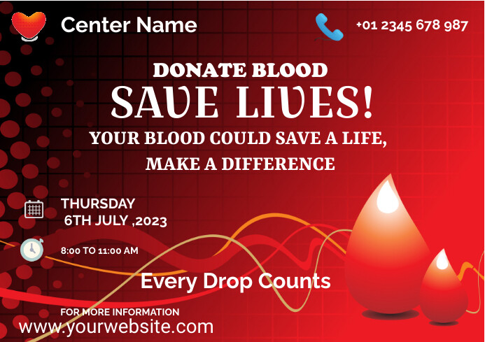Blood Donation 5 Template | PosterMyWall