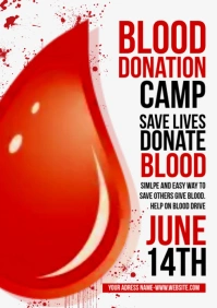 Blood donation camp flyer poster A4 template