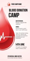 Blood Donation Camp Rollup Banner template