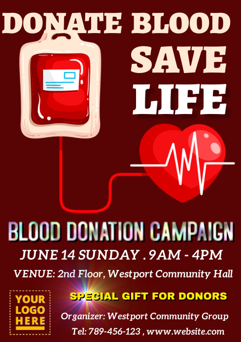 Blood Donation Campaign Template Postermywall Blood Donation Campaign Template Postermywall