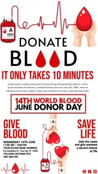 Blood donation campaign Instagram story. template