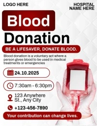 Blood Donation Flyer (US Letter) template