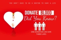Blood Donation Digital Display Video Label template