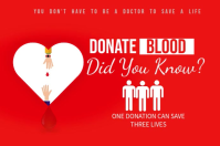 Blood Donation Digital Display Video Etichetta template