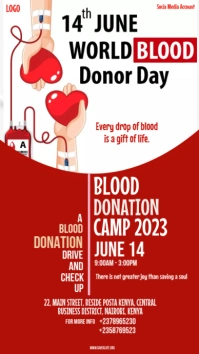 blood donation drive Instagram-Story template