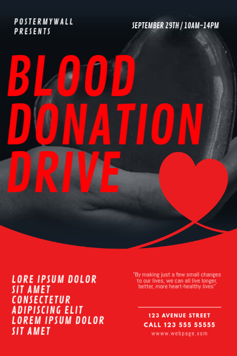 Blood Donation Drive Flyer Template PosterMyWall Blood Donation Drive Flyer Template PosterMyWall