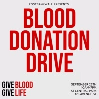 Blood Donation Drive Instagram Post template Square (1:1)