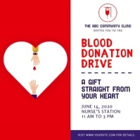 Blood Donation Drive Instagram Video Isikwele (1:1) template