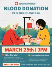 Blood Donation Event Flyer (US Letter) template