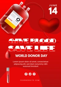 Blood Donation Flyer A1 template