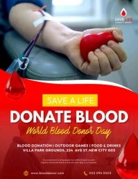 Blood donation flyer design video template