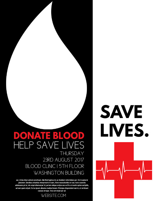 blood donation Template PosterMyWall