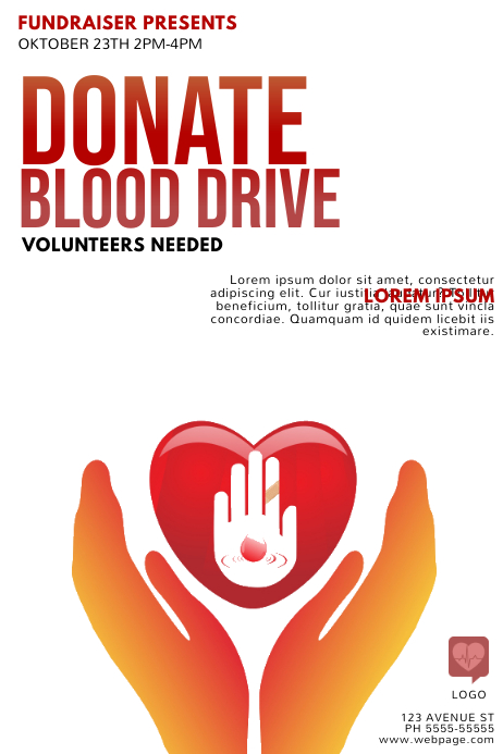 Blood Donation Flyer Template Postermywall