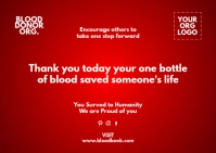 Blood Donation Greeting Card Template Postkarte