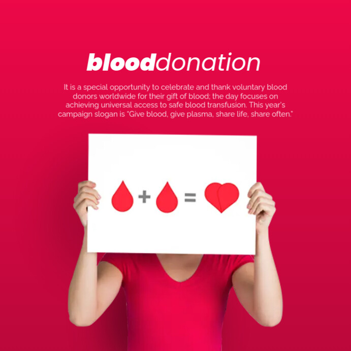 Blood Donation Instagram Template PosterMyWall Blood Donation Instagram Template PosterMyWall