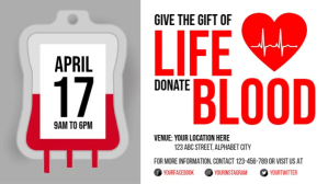 Blood Donation Template Video Sampul Facebook (16:9)
