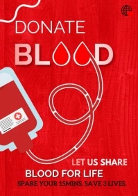 Blood Donation Video Flyer A4 template