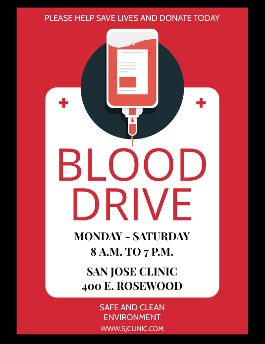 BLOOD DRIVE Flyer (US-Letter) template