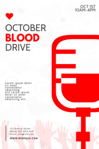 Blood Drive Donation Flyer Template Poster