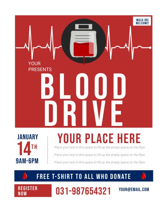 Blood Drive Flyer Template PosterMyWall