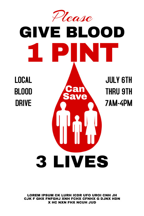 Blood Drive Template PosterMyWall