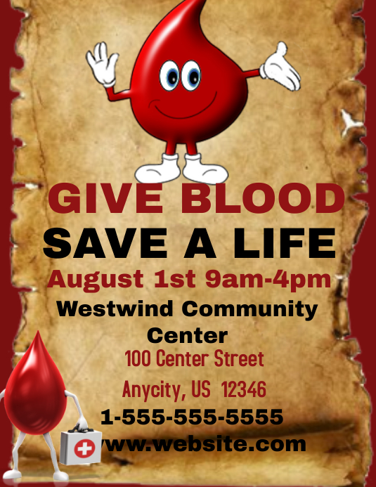 Blood Donation Template PosterMyWall