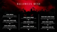 Blood Red Halloween Menu Digital Display Video template