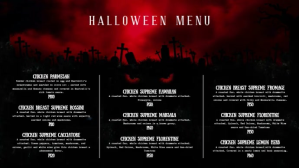 Blood Red Halloween Menu Digital Display Video 数字显示屏 (16:9) template