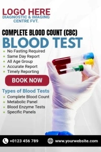 Blood Test Ads Cartaz template