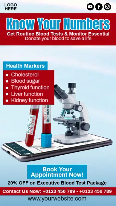 Blood Test Ads Template | PosterMyWall