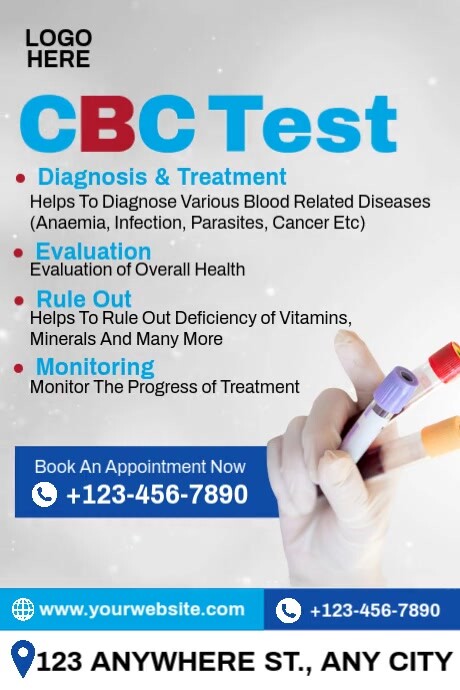 Medical Testing Poster Blood Testing Template | PosterMyWall