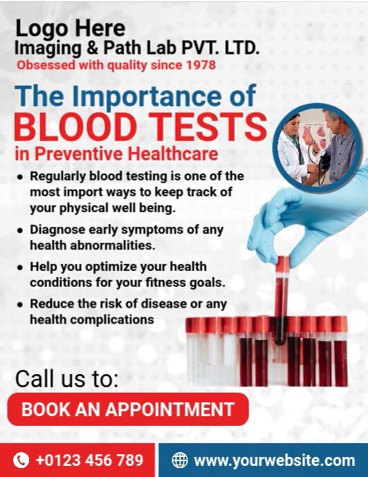 Blood Tests Flyer (Letter pang-US) template