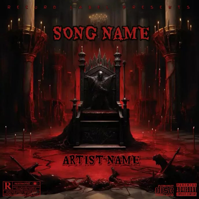 BLOOD THRONE ALBUM SONG MIXTAPE COVER TEMPLAT template