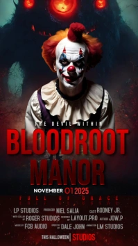 Bloodroot Manor Movie Poster Instagram Story template