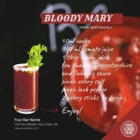 Bloody Mary Drink Recipe Video Ad Square (1:1) template