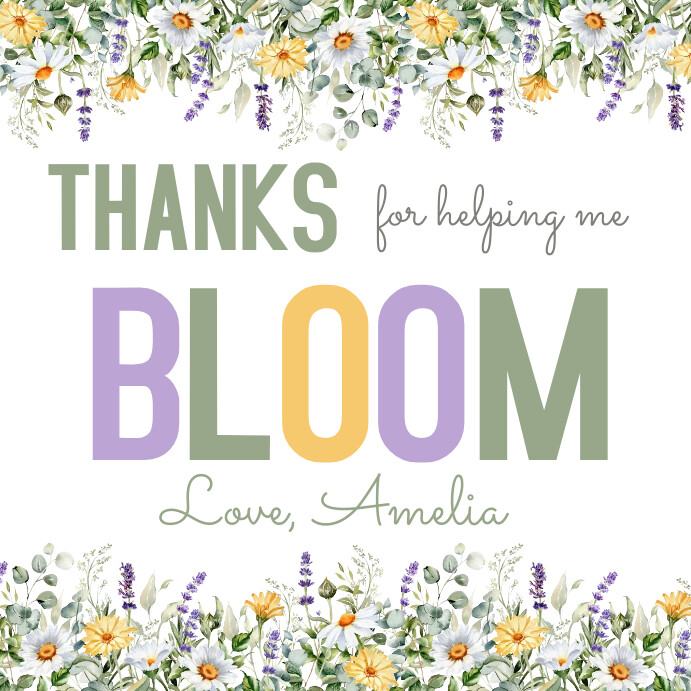 Bloom Teacher Appreciation Tags Instagram Post template