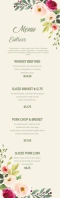 Blooming Love Wedding Menu Полстраницы формата Legal (Стандарт) template