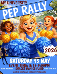 Blu Pep Rally Volantino Video 传单(美国信函) template