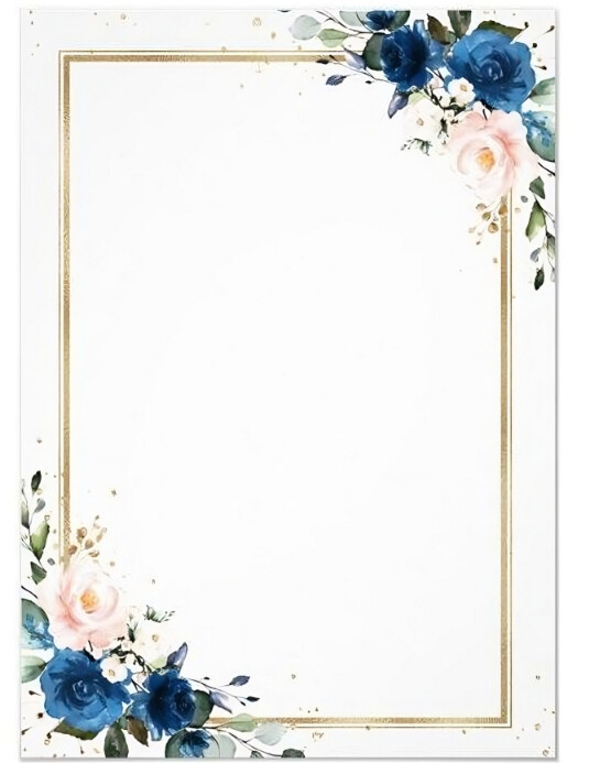 Blue Brown Wedding Invitation Card Template PosterMyWall blue-brown-wedding-invitation-card-template-postermywall