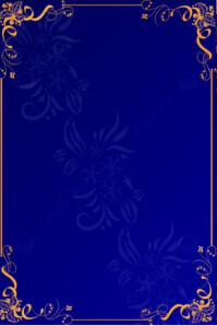 Blue & Gold Ornament Frame Poster template
