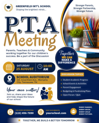 Blanc PTA Meeting Instagram Portrait Template