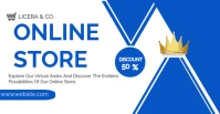 Blue & White Modern Business Facebook Cover template