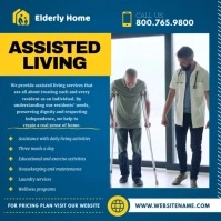 Blue & Yellow Assisted Living Instagram Video template