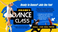 Blue & Yellow Professional Dance Class  Twitter or X Post template